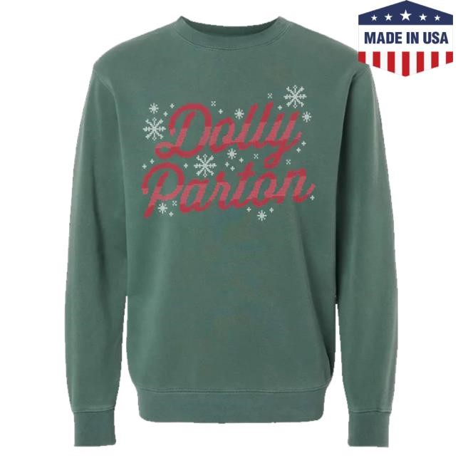 Dolly Parton Official Store Dolly Green Holiday Unisex Sweatshirt