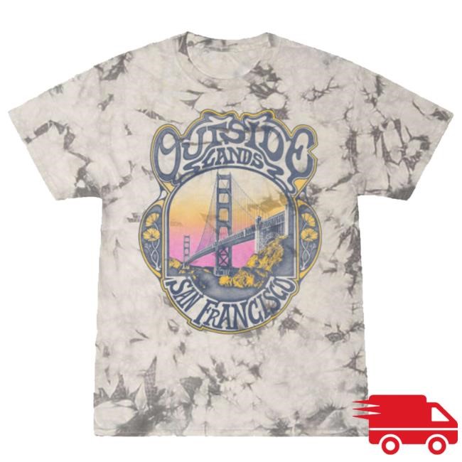 Outside Lands Merch Drippy Bridge Tie Dye Long Sleeve Shirt
