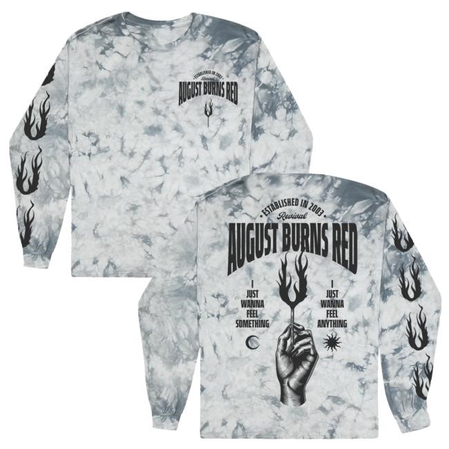 August Burns Red Official Store Revival Tie Dye Long Sleeve Crewneck Sweatshirt