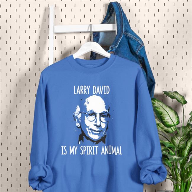 Curb Your Enthusiasm Navy Larry David Is My Spirit Animal Shirt