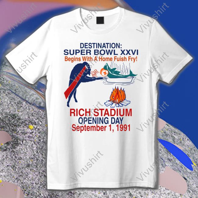 Noshavedave Destination Super Bowl Xxvi Begins With A Home Fish Fry Rich Stadium Opening Day September 1 1991 Long Sleeve