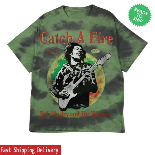 Bobmarley Merch Store Catch A Fire Tie Dye Green T-Shirt,Hoodie,Sweatshirt