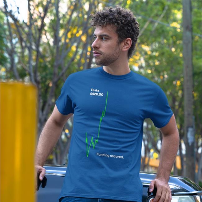 Black Vincent13031925 Tesla $42000 Funding Secured T Shirt