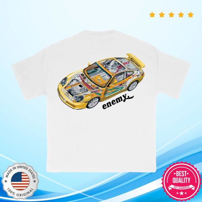 Apparel By Enemy Merch Store Porsche 911 X Ray Tee (White) Funny Shirt