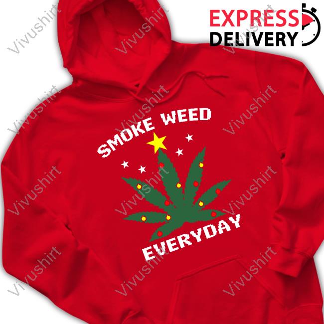 Willie Nelson Christmas Smoke Weed Everyday Hoodie