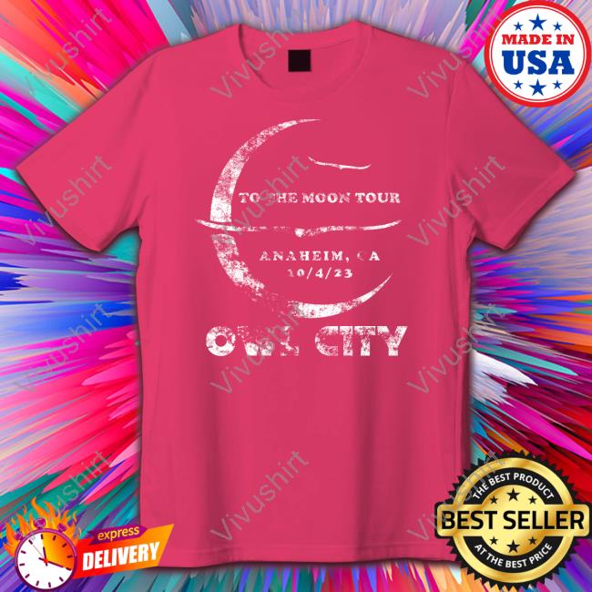 To The Moon Tour Anaheim Tee Shirt Owl City