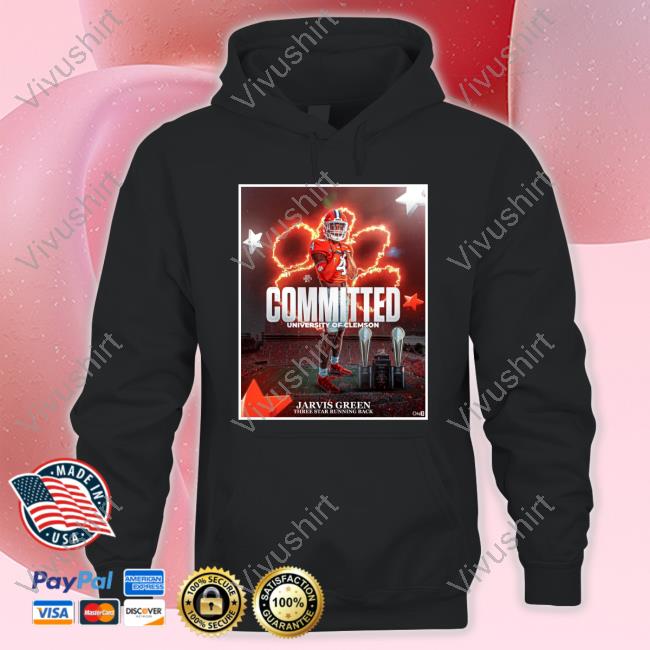 Committed University Of Clemson Jarvis Green Three Star Running Back Long Sleeve T Shirt