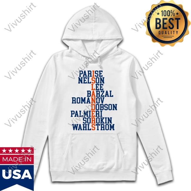 Parise Nelson Lee Barzal Romanov Dobson Palmieri Sorokin Wahlstrom Tee