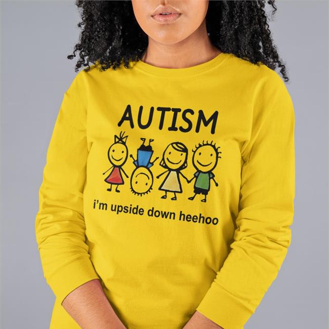 Autism I'm Upside Down Heehoo Hoodie Sweatshirt Lahah Chuugagotoku Lahah Chuugagotoku Autism I'm Upside Down Heehoo Tee Shirt