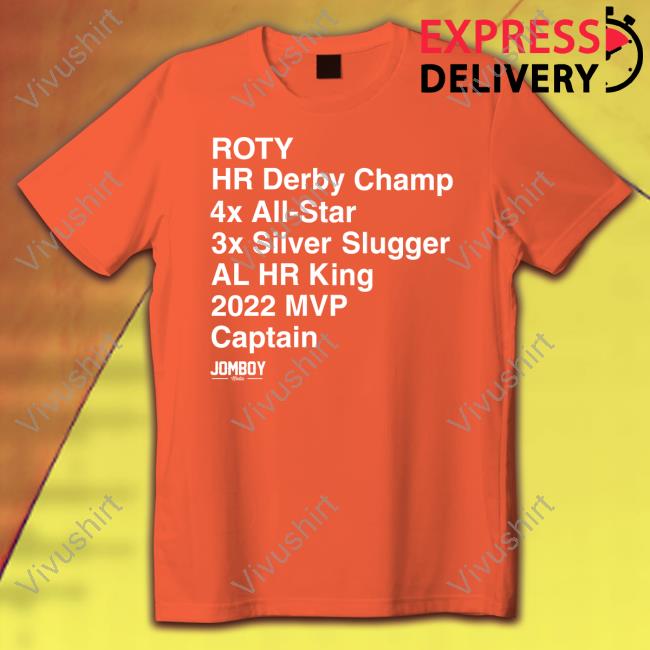 Jomboymedia Merch Roty Hr Derby Champ 4X All-Star 3X Silver Slugger Al Hr King 2022 Mvp Captain Hoodie
