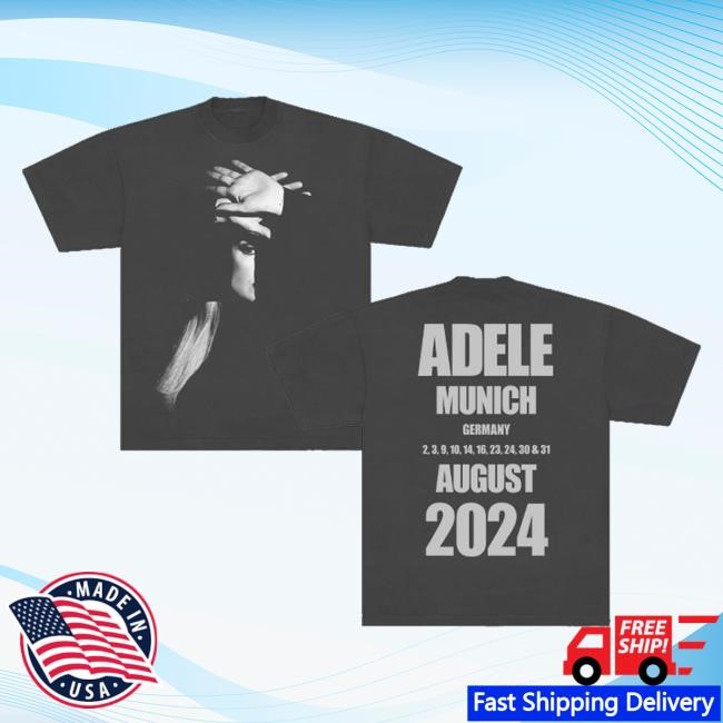 Adele Official Store Charcoal Photo Munich Ls Tee
