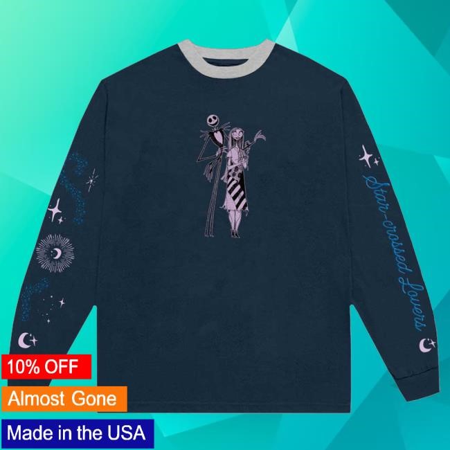 Official Eyesore Merch Store The Nightmare Before Christmas 'Celestial' (Blue) Long Sleeve Hoodie