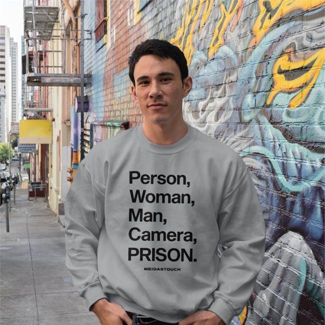 Meidastouch Merch Person, Woman, Man, Camera, Prison Sweatshirt
