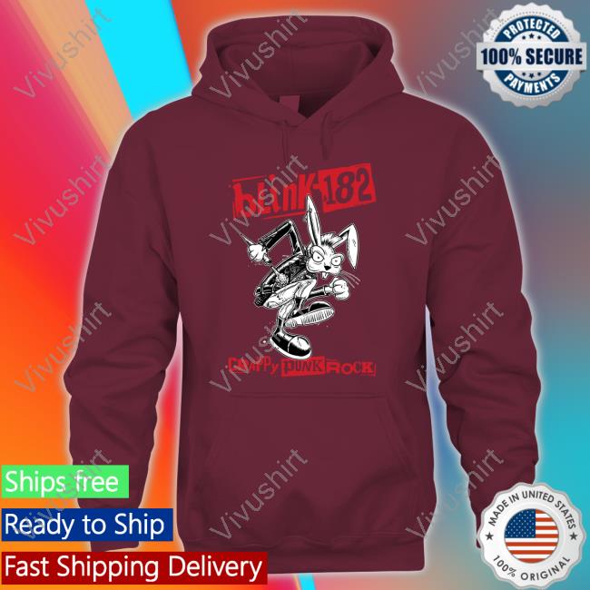 Blink-182 Punk Bunny Hoodie Blink182 Merch Crappy Punk Rock Shirt