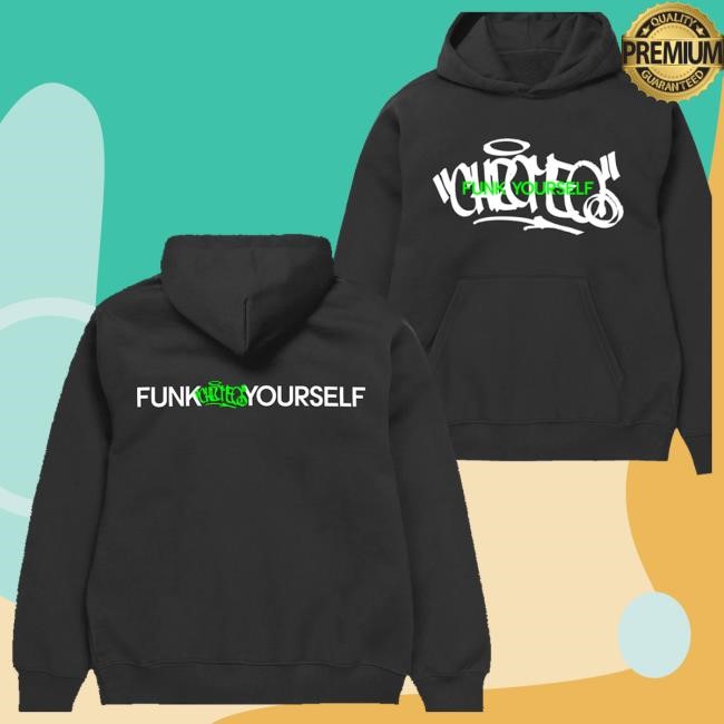 Chromeo Merch Funk Yourself Graf Hoodie (Black) Crewneck Sweatshirt