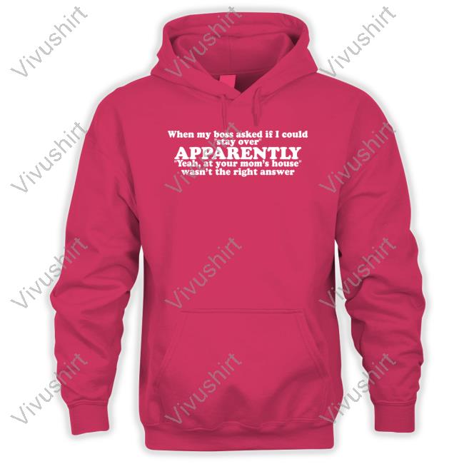 Felonious Falafel Merch When My Boss Asked If I Could Stay Over Apparently Hoodie Sweatshirt