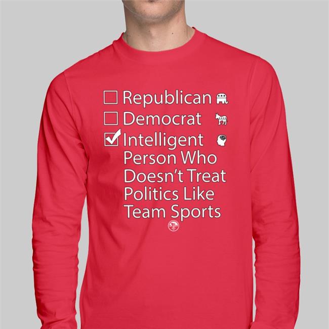 Luke Rudkowski Republican Democrat Intelligent Person Who Politics Like Team Sport Shirt