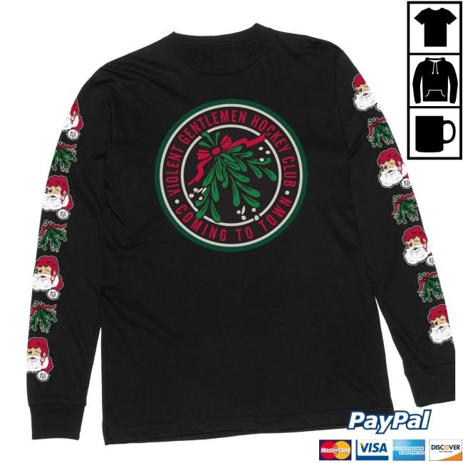 Official Violent Gentlemen Merch Store Mistletoe Long Sleeve Funny Shirt