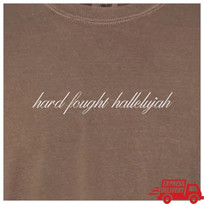 Brandon Lake Merch Store Hard Fought Hallelujah Hfh Script Ls Tee