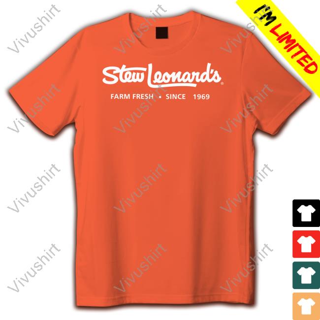 Stew Leonard's Farm Fresh Since 1969 Tee Shirt Jersey Jerry