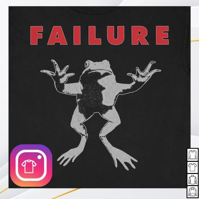 Hello Merch Failure Frog Black Shirts