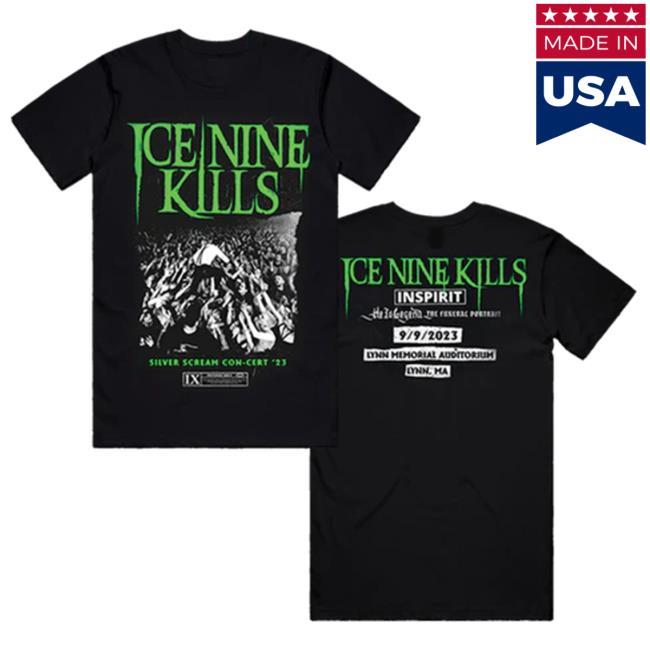 Official Ink Merch Store Ice Nine Kills Silver Scream Con-Cert Tee