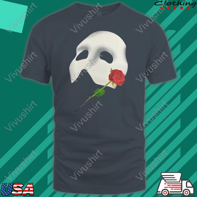 The Phantom Of The Opera '88 Mask & Rose Long Sleeve Tee Shirt