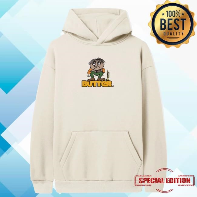 Official Brooklyn Projects Merch Butter Goods Blues Logo Pullover Hoodie Cream Shirts