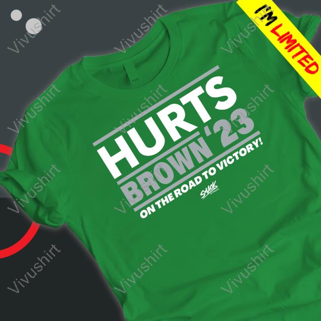 Philadelphia Football Fans Hurts Brown '23 On The Road To Victory Hoodied Sweatshirt