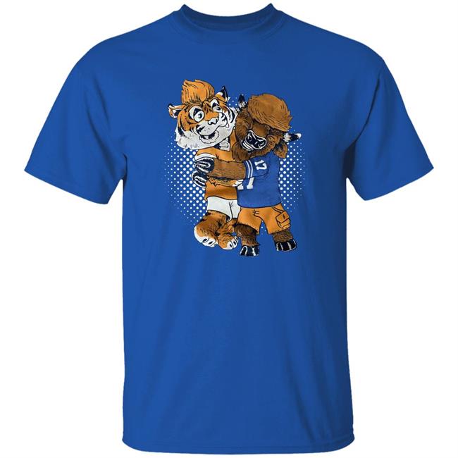 Luke Russert Mascot Bills And Bengals Shirt Mascot Buffalo Bills Hug Mascot Cincinnati Bengals Shirt