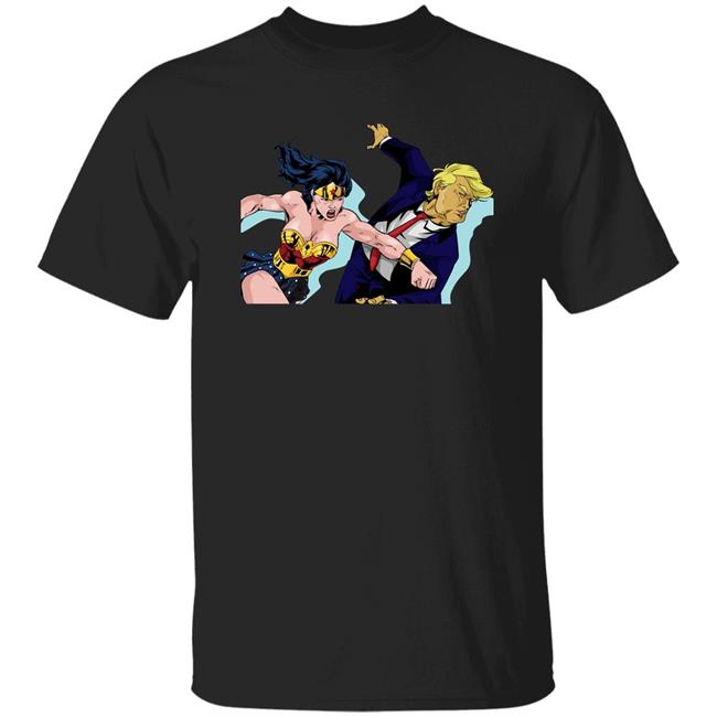 Wonder Woman Punching Donald Trump Before Trump Tower Shirt Hoodie Sweatshirt Tara Dublin