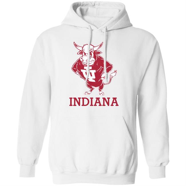 Vintage Indiana University Hoosiers Bison Mascot Hoodie Homefield Apparel Vintage Indiana University Hoosiers Bison Mascot Hoodie Homefield Apparel
