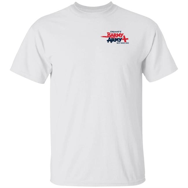 Zak Crawley England's Barmy Army West Indies 2022 Shirt Barmy Army Merchandise