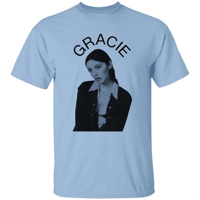 Gracie Portrait Tour T-Shirt Portrait Light Blue Tour T-Shirt Gracie Abrams Merch