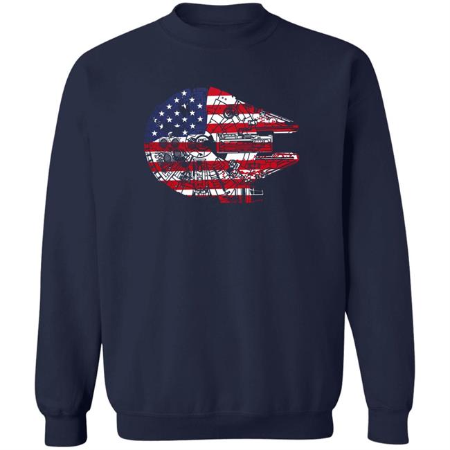 Mark Hamill The American Flag Star Wars Millennium Falcon Us Space Force Shirt Ford Of July Independence Day 2022