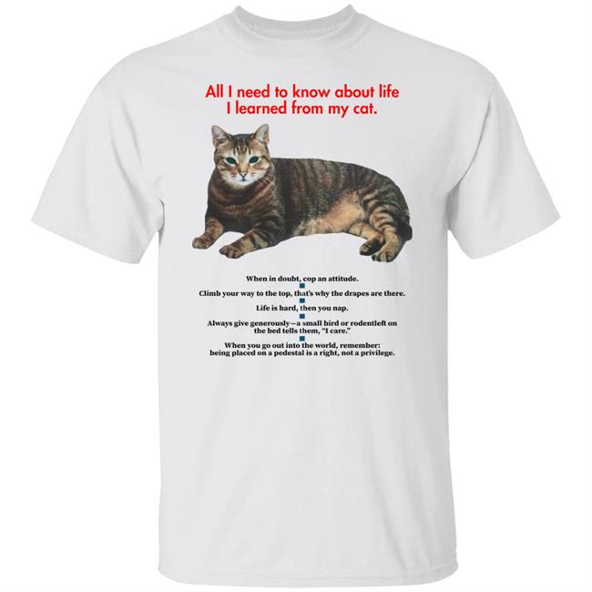 All I Need To Know About Life I Learned From My Cat Shirt