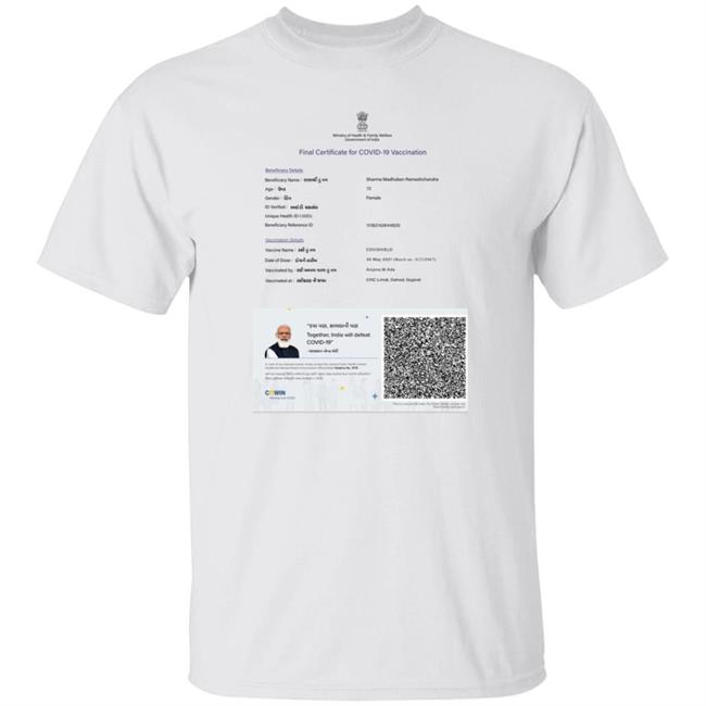 Final Certificate For Covid 19 Vaccination Shirt