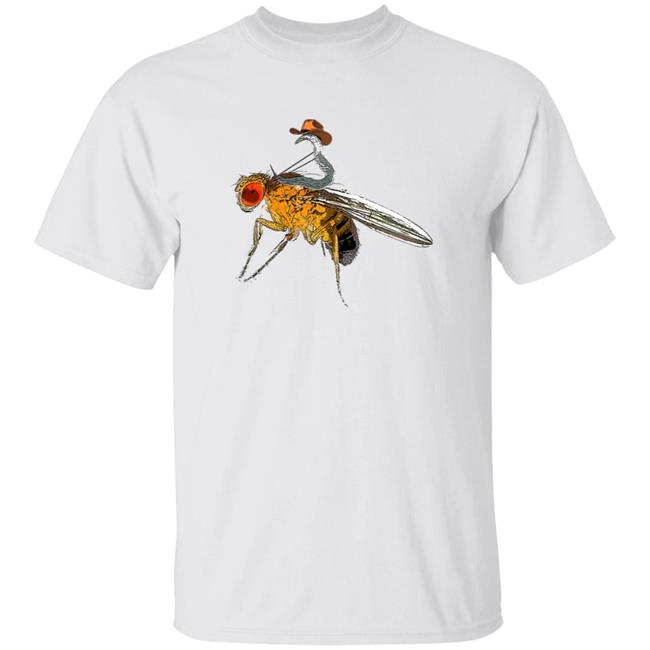 C Elegans Riding Drosophila Fly Model Organism Rodeo Shirt