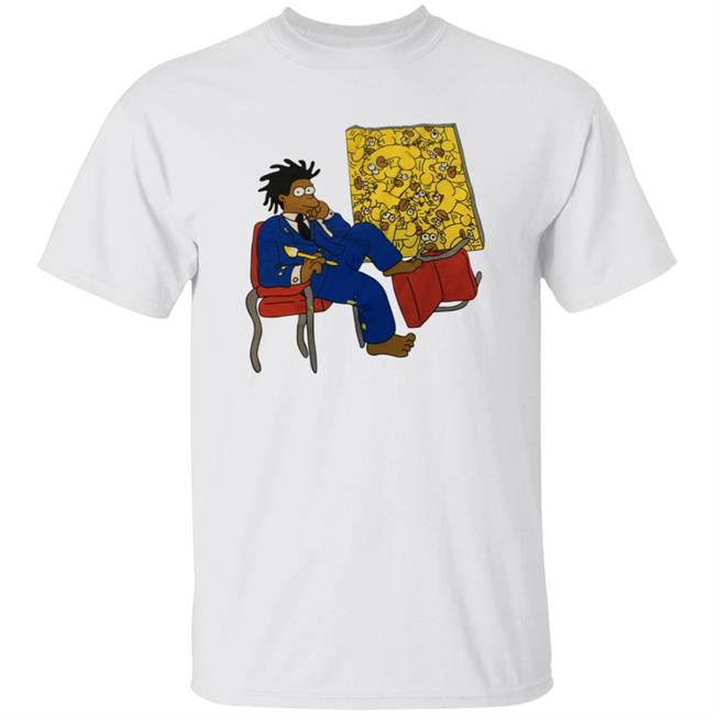 MyNhung - Basquiat Simpsons Shirt Basquiat Simpson Cartoon Painting Ringer Tee Shirt Hoodie Sweatshirt