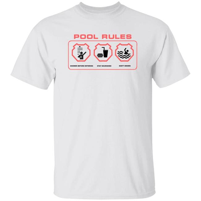 Panda Merch Pool Rules Shirt Drowned In Pools