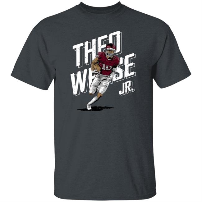 Ai - Theo Wease Jr Slant Name Wht Shirt 500level Store Theo Wease Jr Slant Name Wht Shirt Hoodie Sweatshirt