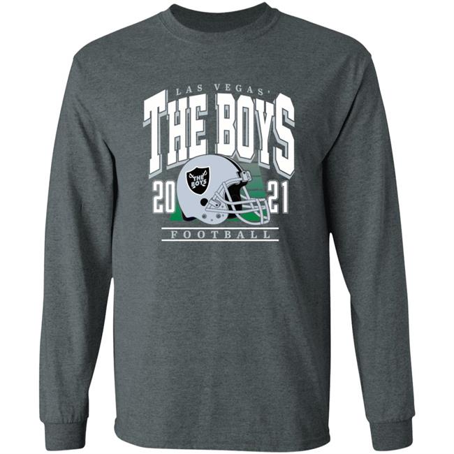 Las Vegas The Boys 2021 Football Shirt Las Vegas The Boys 2021 Football Shirt Barstoolsports Merch The Boys Lv Helmet Shirt Hoodie Sweatshirt
