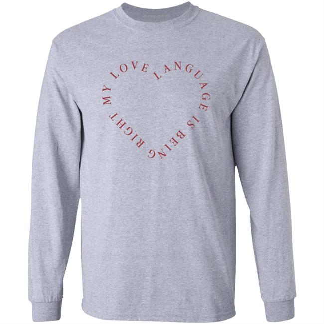 Girls Gotta Eat Merch Love Language Pink Shirt