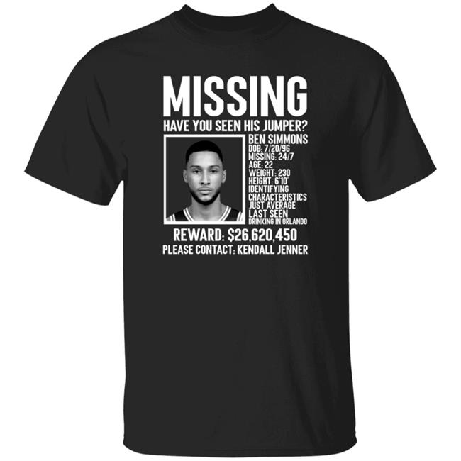 Ben Simmons Missing Shirt Missing Have You Seen His Jumper Shirt