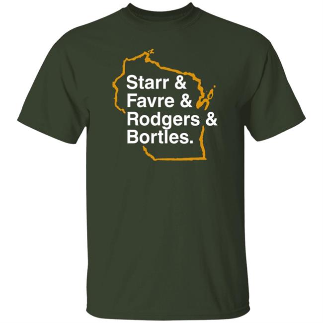 Starr And Favre And Rodgers And Bortles Shirt Barstoolsports Merch Gb List Shirt