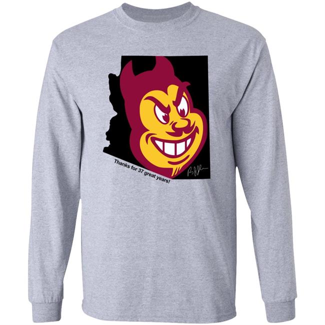 Brian Johnson Thank For 37 Great Years Shirt Arizona State Sun Devils