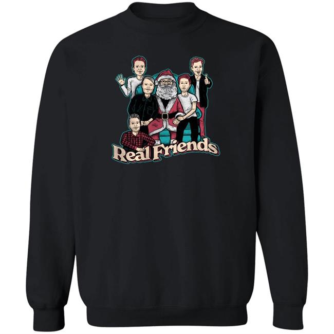 Sitting Santa Real Friends Sweatshirt Real Friends Merch