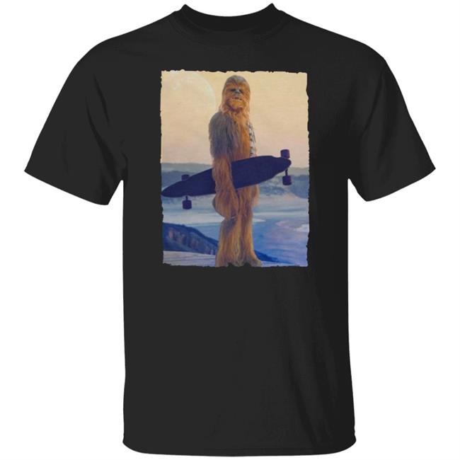 Crisp Rat Skater Chewbacca Shirt Walmart Merch Star Wars Men's Chewie Longboard Shirt