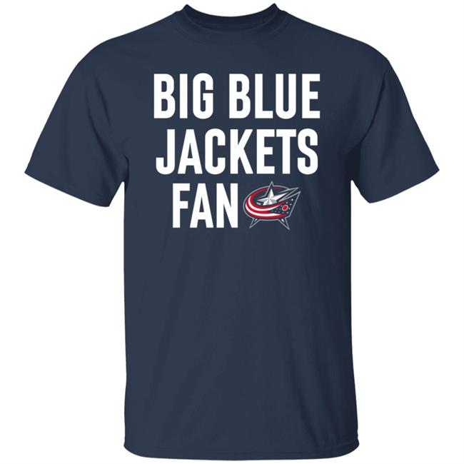 Big Blue Jackets Fan Shirt The Blue Line Online Merch Wif Big Fan S/S Tee