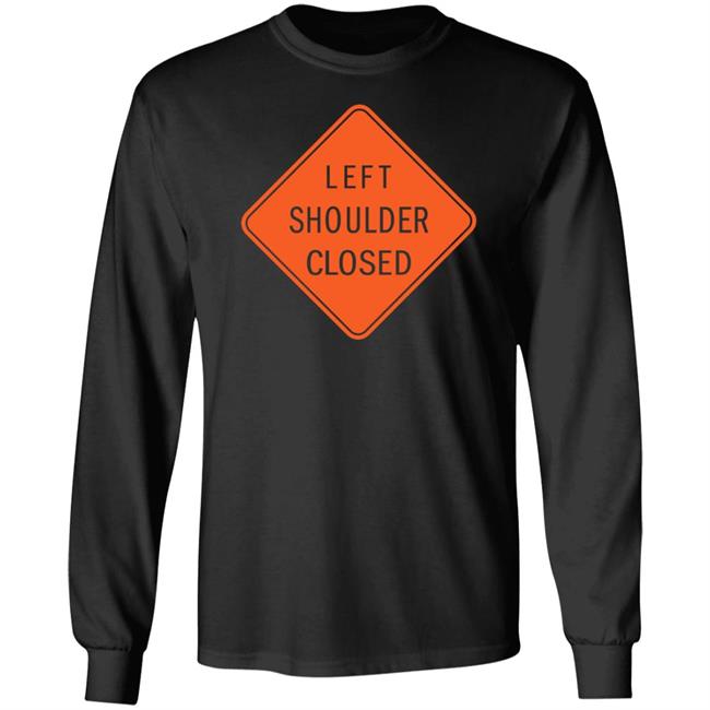 Left Shoulder Closed Long Sleeve Shirt Hoodie Sweatshirt